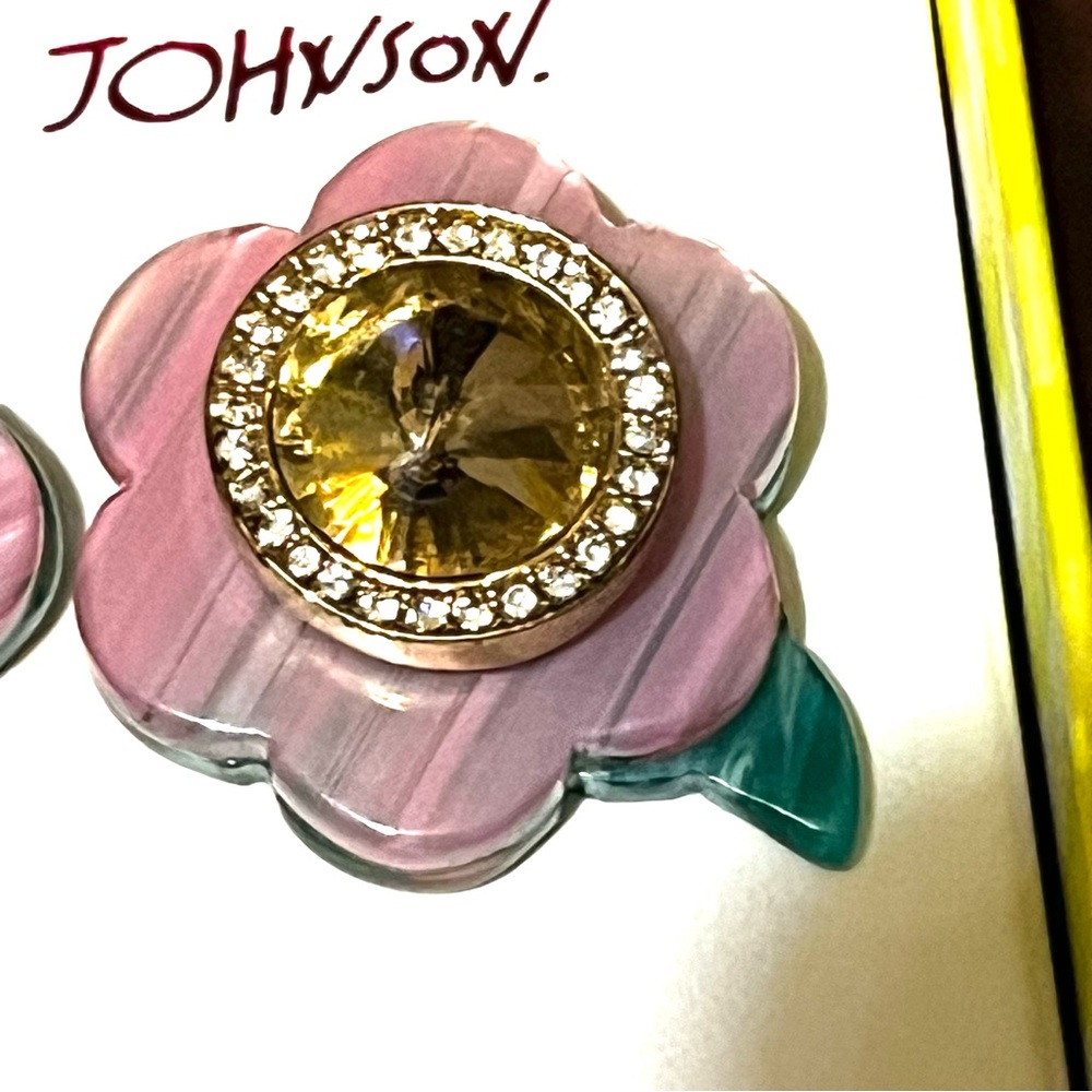 Betsey Johnson earrings with added matching ring - Picture 5 of 9